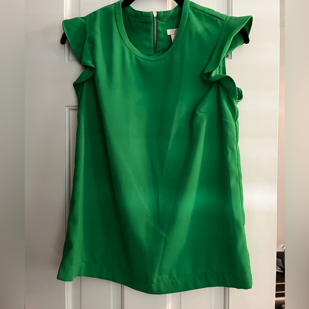3/25 🔵Sz 0 J crew blouse. Kelly green